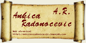 Ankica Radonoćević vizit kartica